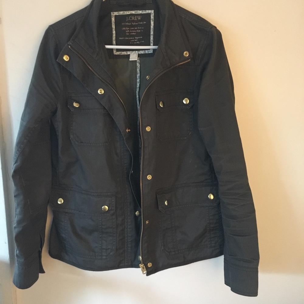 J.Crew Army jacket with button detail